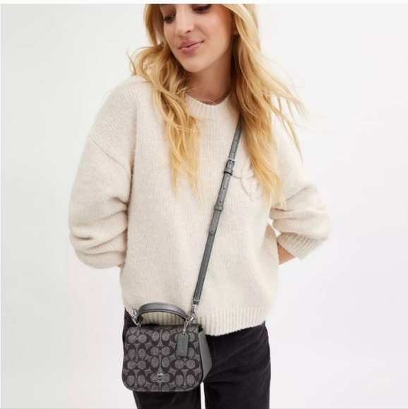 Coach Lysa Top Handle Bag In Signature Canvas - Picture 3 of 10